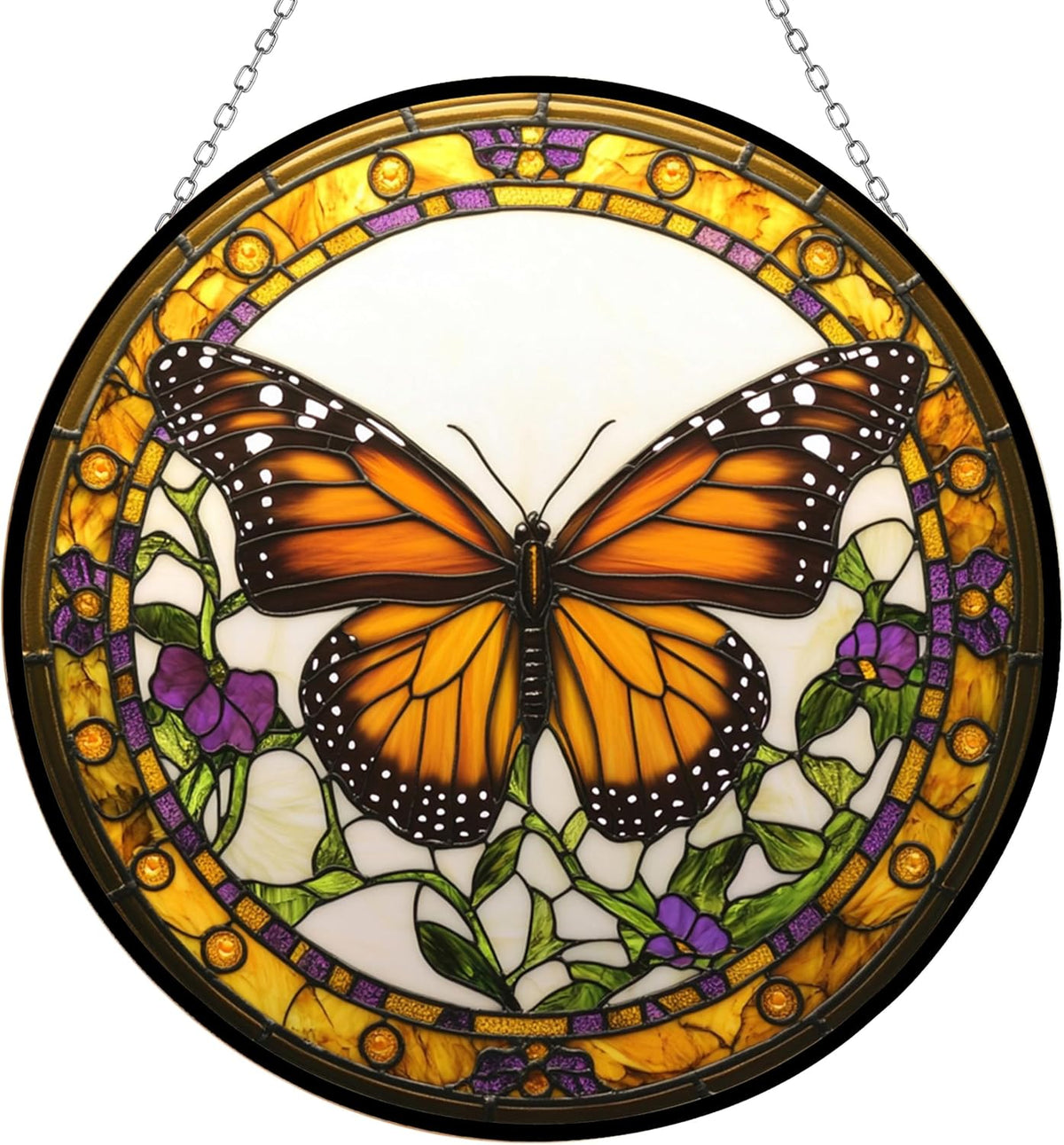 Monarch Butterfly Stained Glass Suncatcher Stained Glass Window Hangings Birthday Gift for Mom