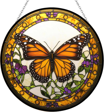 Monarch Butterfly Stained Glass Suncatcher Stained Glass Window Hangings Birthday Gift for Mom