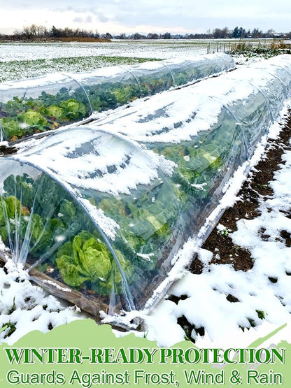 Alphatool Greenhouse Cover Plastic Sheeting - 12 x 25 ft Plant Covers Freeze Protection, Frost
