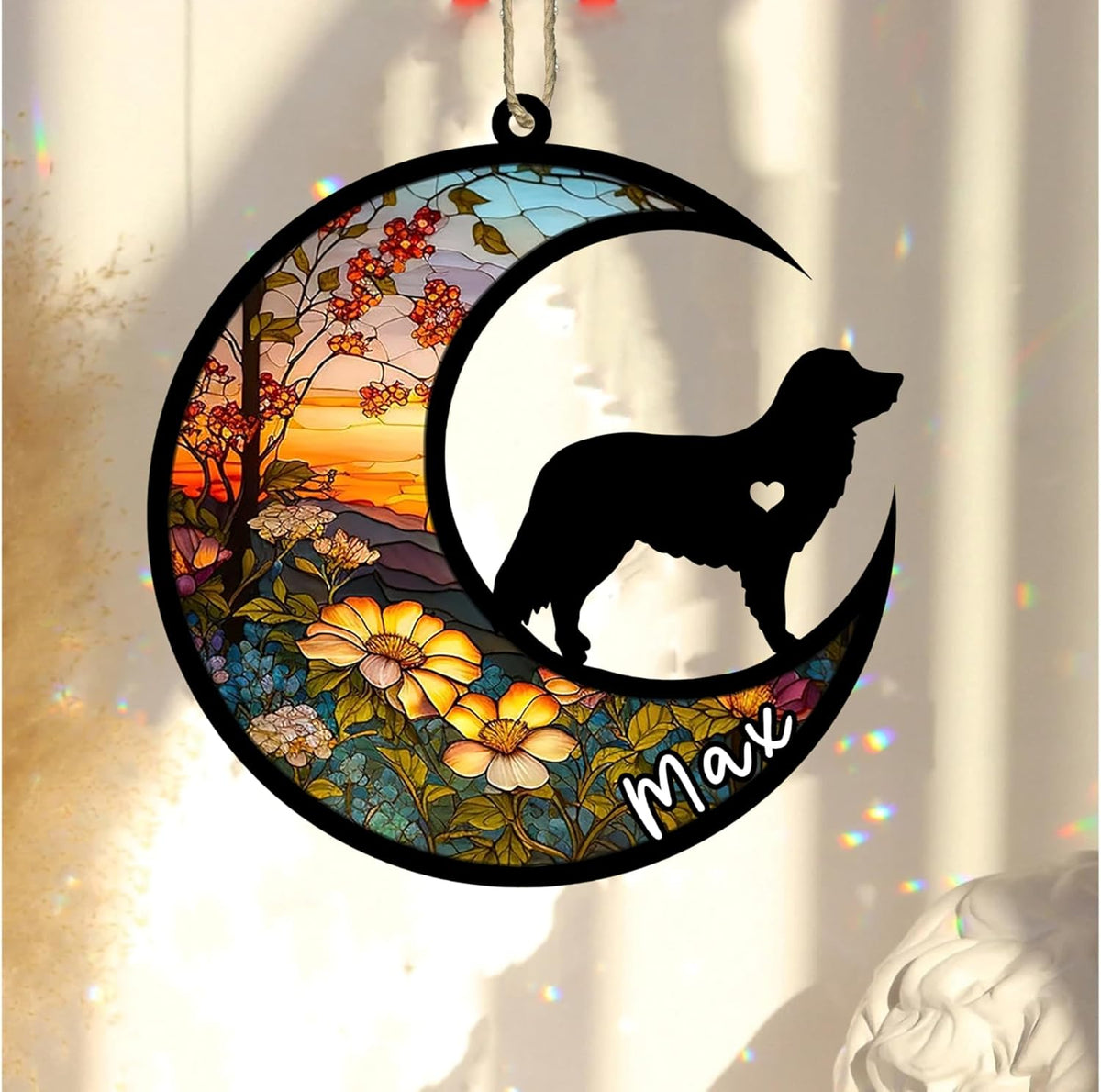 Personalized Dog Memorial, Custom Name Nova Scotia Retriever Dog Christmas Ornament with Name