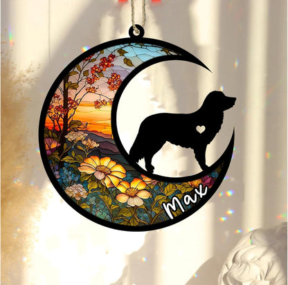 Personalized Dog Memorial, Custom Name Nova Scotia Retriever Dog Christmas Ornament with Name