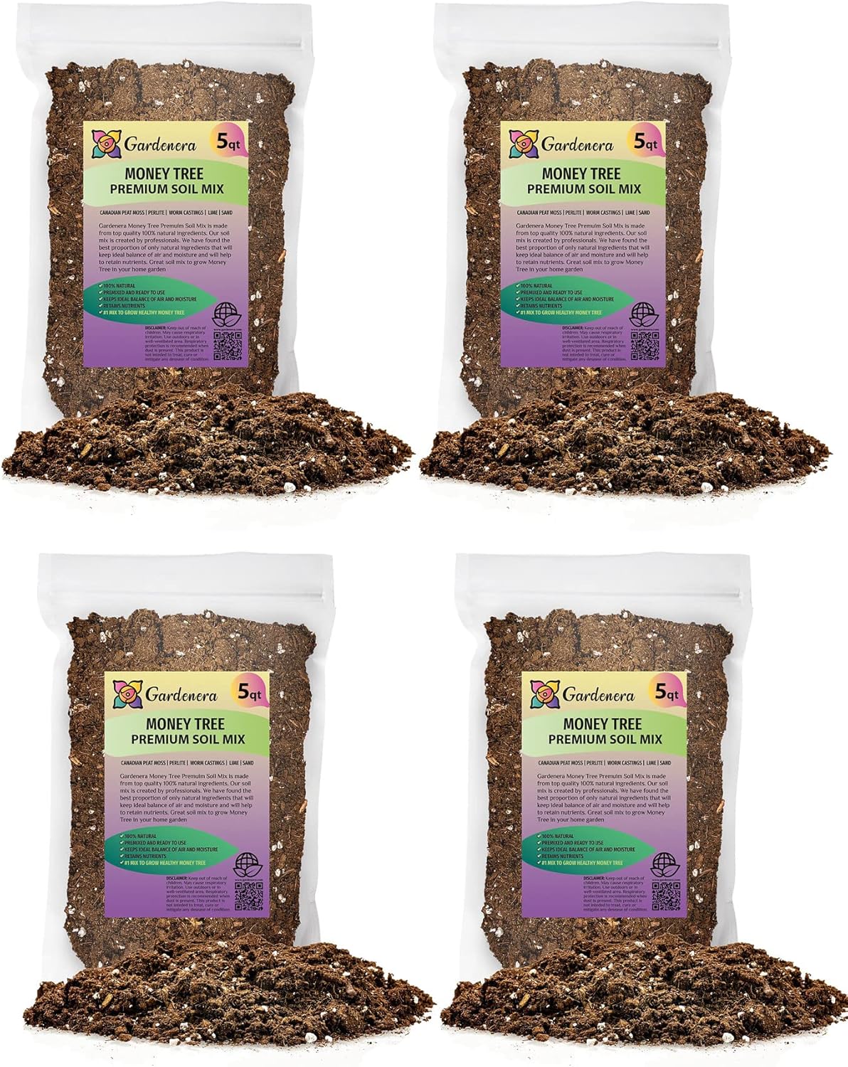 GARDENERA Money Tree Potting Soil - 10 Quart - Soil Mix for Planting or Repotting Guiana Chestnut