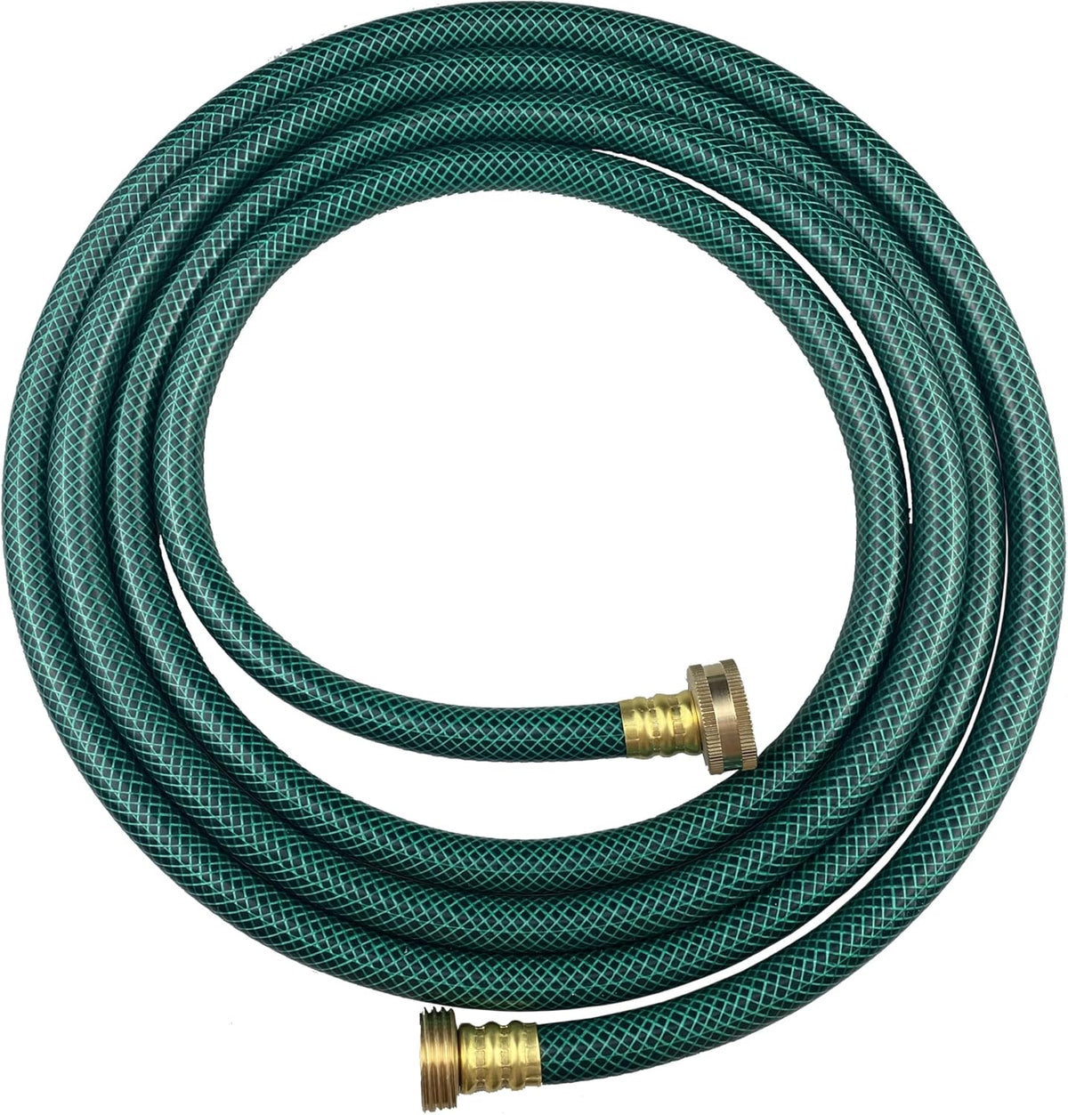 PVC Garden Hose 1/2 Inch Green Heavy Duty Water Hose with Solid Brass Fittings,No Leaking