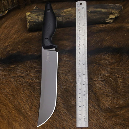 BA-KOR 5MM (9CR18MOV) steel 12.8'' full tang camping knife +K sheathing &5.9" cerium igniter can be