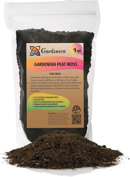 Premium Natural Sphagnum Peat Moss - Gardening Soil Amendment and Carnivorous Plant Soil Media by