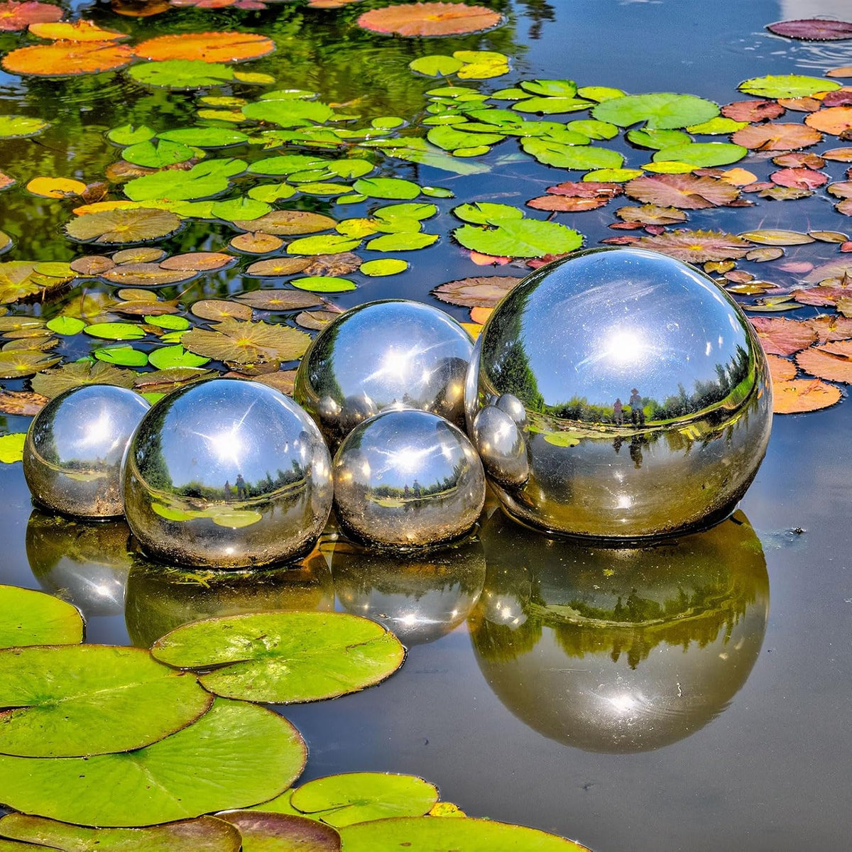 uxcell Gazing Ball 3.15 Inch 80mm Reflective Sphere Polished Hollow Ball, Stainless Steel Gazing