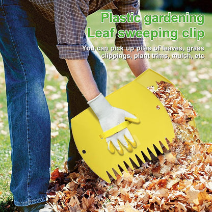 GardenHOME Leaf Scoops Hand Rakes, Large Leaf Grabbers for Yard Work and Garden Use, Clear and