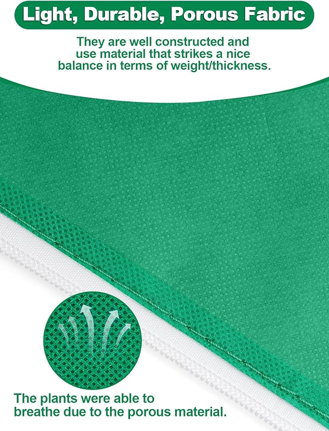 Abimars Thicker Plant Covers Freeze Protection Jacket 2.36 oz/yd², 5.2'x6.5' Reusable Winter Plant