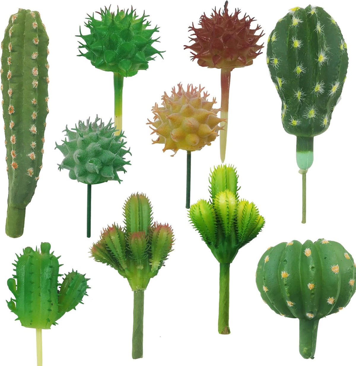 N|A Cayway 10 PCS Artificial Cactus and Succulent Plants - Faux Cacti Decor for Decoration - Bulk