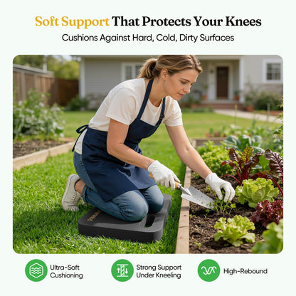 Grenebo 2-Pack Kneeling Pads, Extra Thick NBR, 17.3 x 11 x 1.6 in, Black