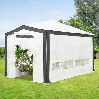 EAGLE PEAK 12x8 Portable Walk in Greenhouse with Polyester Reinforced Corners, Instant Pop up