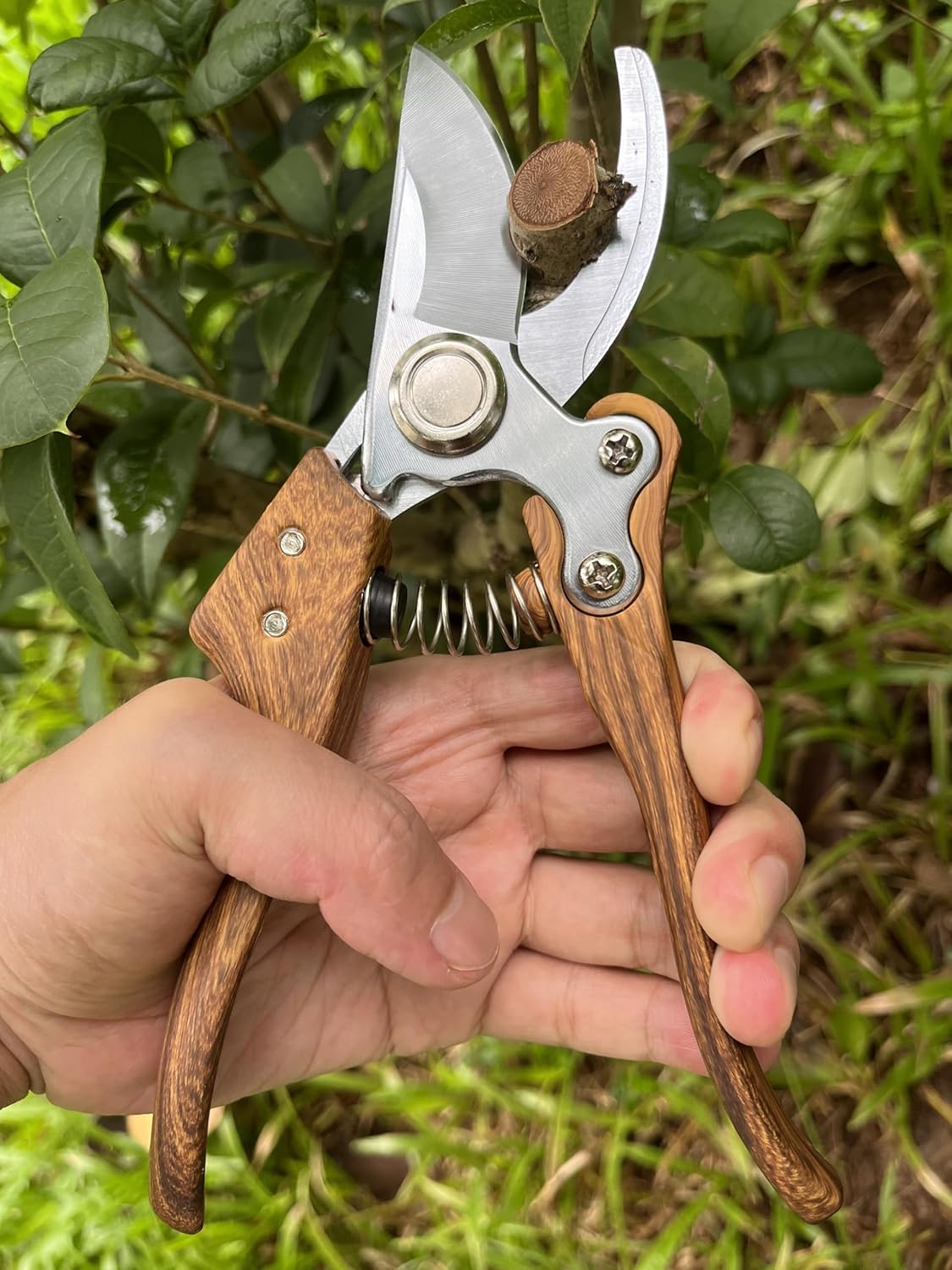 Bypass Pruning Shears for Gardening - SK5 Stainless Steel Garden Snips with Aluminum Alloy Handle
