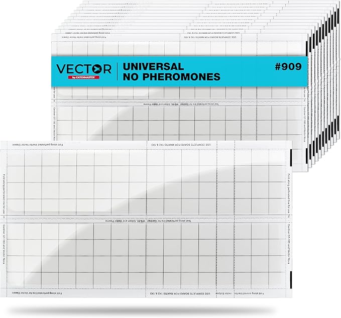 Catchmaster Vector Universal Replacement Glue Boards White, UV Light Fly Trap for Home, Unscented