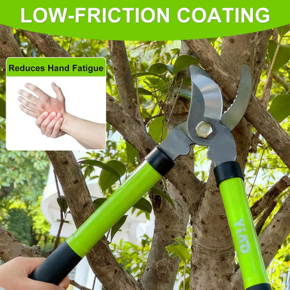 Loppers for Tree Trimmer 15" Branch Cutter Bypass Tree Clippers Rust-Resistant Blade,Tree Loppers