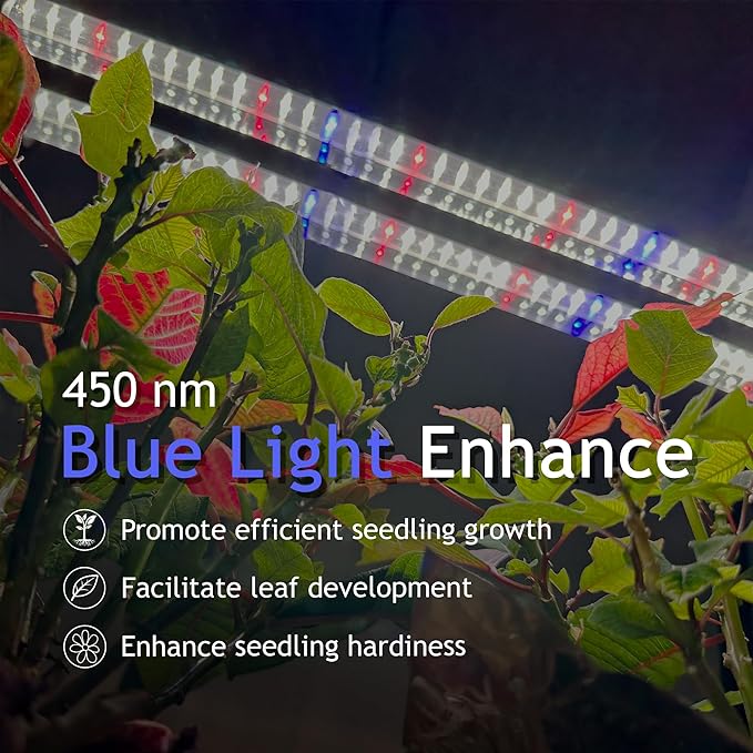 DYMOND BoostGro LED Seed Starter Grow Light Full Spectrum Linkable 5000k Daylight + 660nm Red +