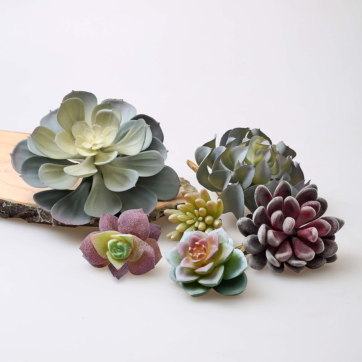 Artificial Succulents - 15 Pack - Premium Unpotted Succulent Plants Artificial - Realistic Textured