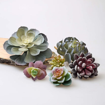 Artificial Succulents - 15 Pack - Premium Unpotted Succulent Plants Artificial - Realistic Textured