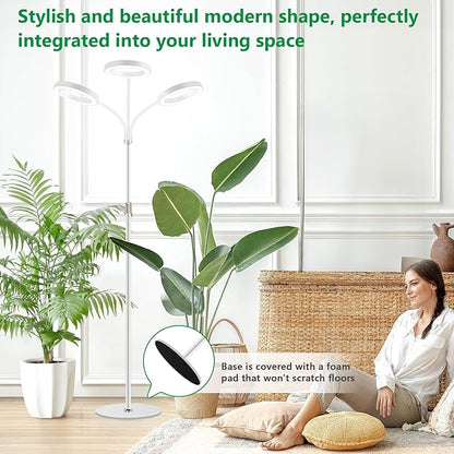 Grow Lights for Indoor Plants, 3 Head Full Spectrum Plant Light with 68" Adjustable Stand for