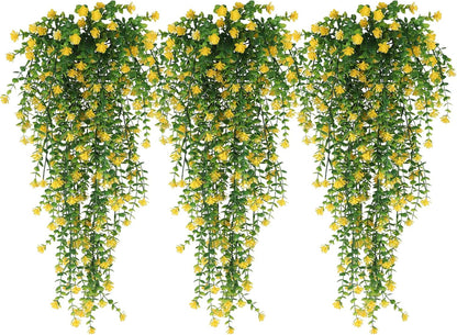 RECUTMS Outdoor Fake Hanging Plants,Hanging Plant Vine,Faux Eucalyptus Leafs Greenery Vine Plant