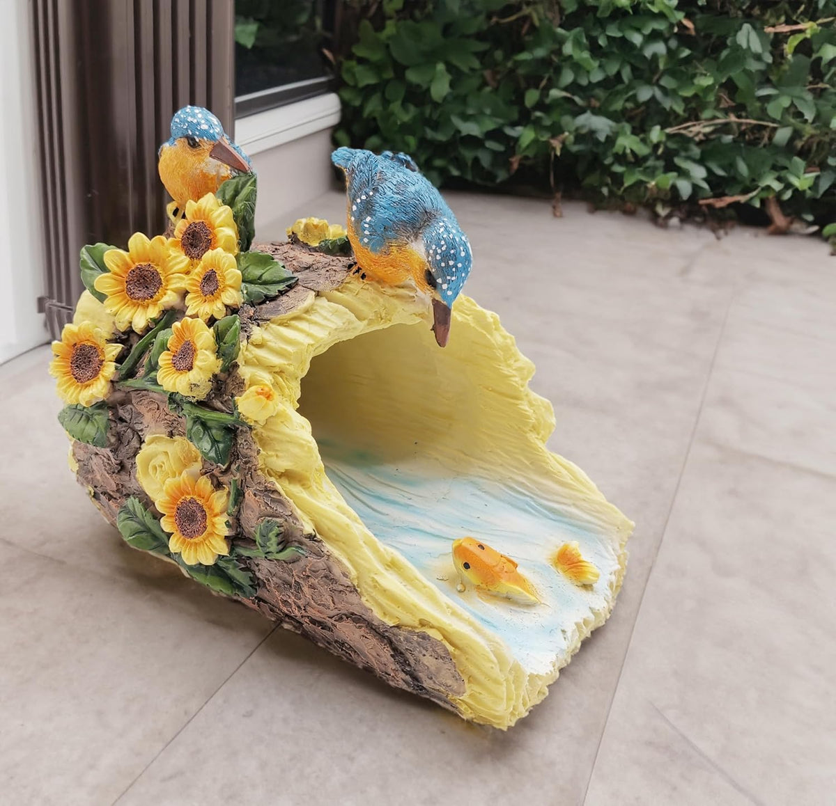 Bird Statues Outdoor Decoration, Resin Statue Garden Decor, Animal Downspout Diverter, Decorative