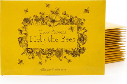 Bentley Wildflower Pollinator Mix, 25 Non-GMO Packets for Garden Planting, Non-Coated Flower Seeds