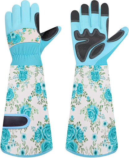 DLY Gardening Gloves for Women, Rose Gloves Gardening Thorn Proof, Long Garden Gloves for Women