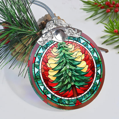Stained Glass Christmas Ornaments, Jocidea Ornaments for Christmas Tree, Christmas Tree Decor
