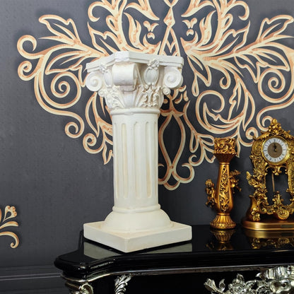 Classical Greek Ionic Order Column with Retro Old Style for Indoor Outdoor Garden Decor or Display