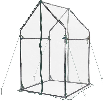 Gardzen Mini Greenhouse Heavy Duty Portable Green House, Clear Tent Small Greenhouse for Indoor