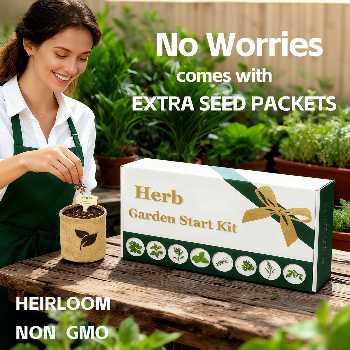 Indoor Herb Garden Start Kit - Unique Gifts for Women, Mothers Day Gifts, Easy House Plant