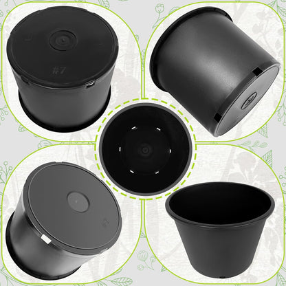 7 Gallon Nursery Pots Plastic Container Injection Molded Pot for Plants Flexible with Drainage