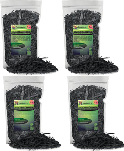 Gardenera Organic Black Mulch - Provide Natural Nutrients for Strong and Resilient Plants - 20