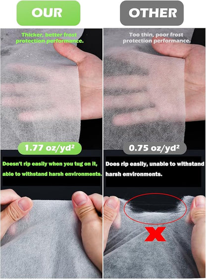 Abimars Thicker Plant Covers Freeze Protection 1.77 oz/yd², 10ft x 33ft Reusable Floating Row Cover