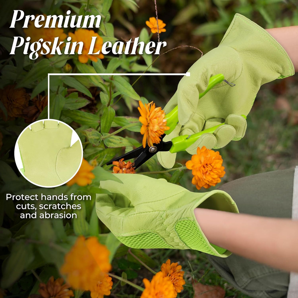 HANDLANDY Women Safety Work Gloves Utility Touch Screen Working Grip Glove for Yardwork Gardening