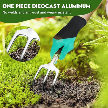 Heavy Duty Gardening Set, Featuring 9 Piece Durable Tools with Comfortable Non Slip Ergonomic