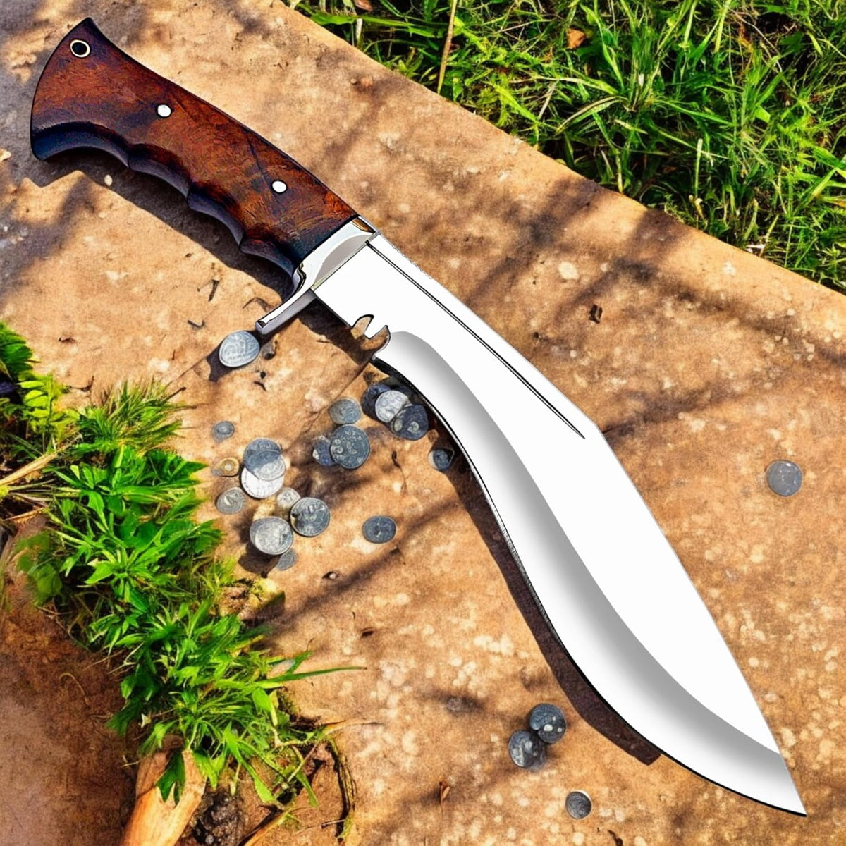 Poshland Fixed Blade Hunting Knife. Sturdy knife to last long fully hand-made with sheath included