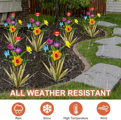 Homight Metal Agave Plant Outdoor Decoration Outdoor Garden Decoration Daffodils Flowers Mexican
