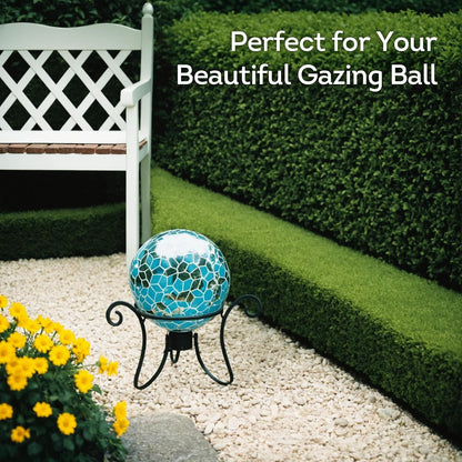 Lily's Home Foldable Metal Gazing Ball Stand - Durable Rust-Resistant Display Stand for 10 to 12