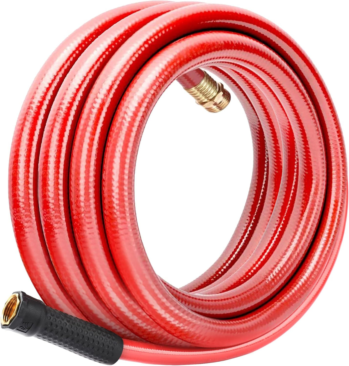 Solution4Patio Homes Lead-in Red Garden Hose 5/8 in. x 25 ft. -Kink Free, No Leaking, Male/Female