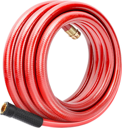 Solution4Patio Homes Lead-in Red Garden Hose 5/8 in. x 25 ft. -Kink Free, No Leaking, Male/Female