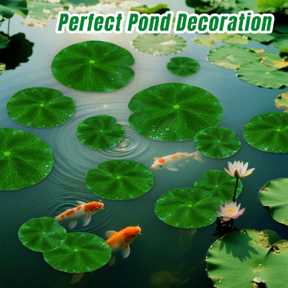 18PCS Lily Pads for Ponds Artificial Pond Plants Floating Flowers for Pool Aquarium Plants Lotus