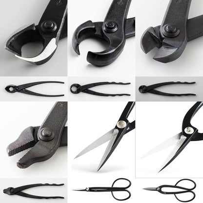 Wazakura Japanese 6PCS Bonsai Scissors and Branch Cutter Tool Kit with Roll Bag: Japanese Yasugi