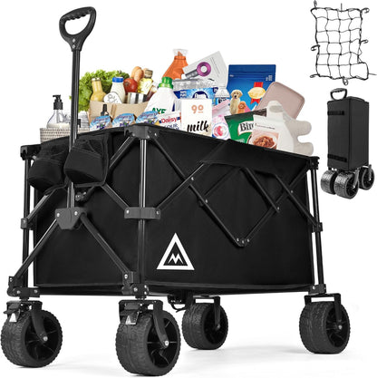 Wagon Cart Shopping Foldable Folding Collapsible with Wheels Big On Beach Garden Outdoor Grocery