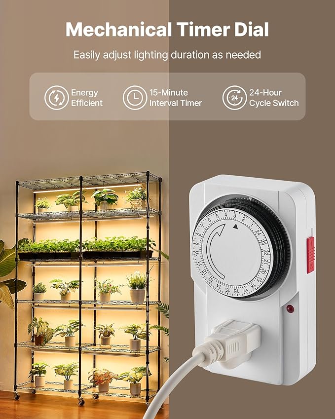 VEVOR Plant Shelf with Grow Light, 6-Tier Double-Row Plant Stand, 71in Tall Indoor Plants Display
