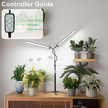GooingTop Grow Light for Indoor Plants,5000K Full Spectrum Growing Plant Lamp with White Red Blue