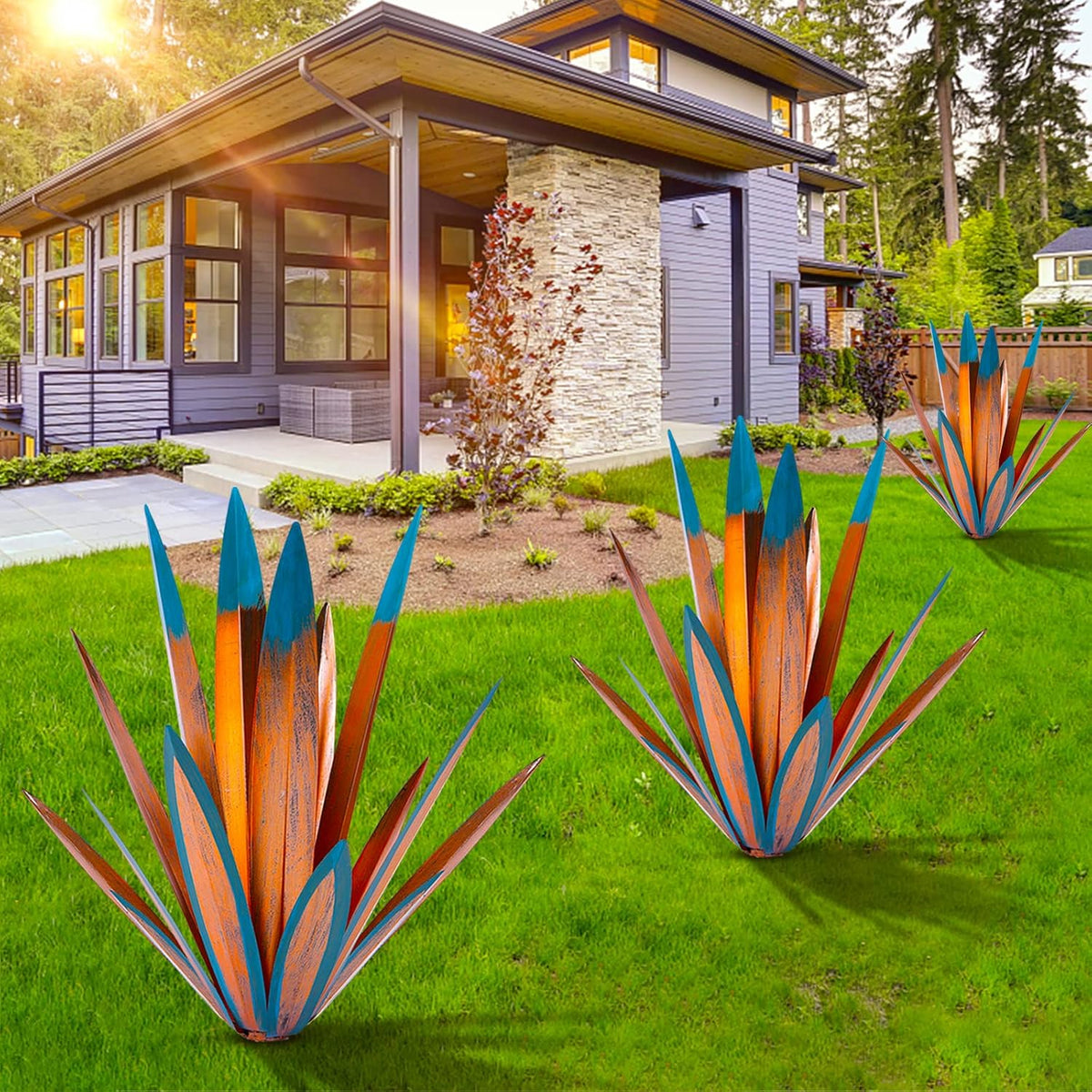 Metal Tequila Country Sculpture DIY Tequila Plant Home Décor Ornament Indooutdoor Statuette Patio