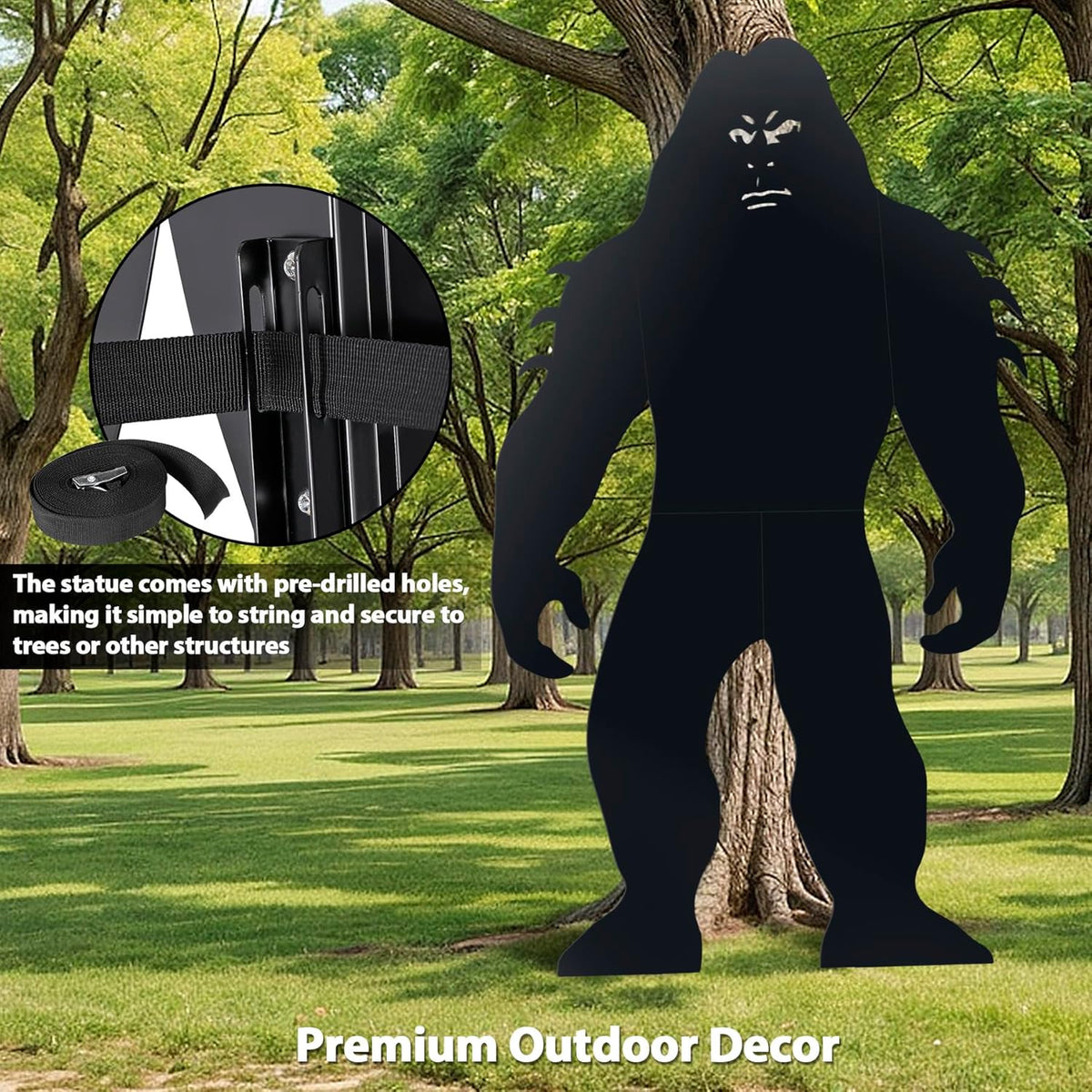 7.4Ft Tall Bigfoot Metal Outdoor Decor Big Foot Sasquatch Gifts for Men/Women/Dad Unique Bigfoot