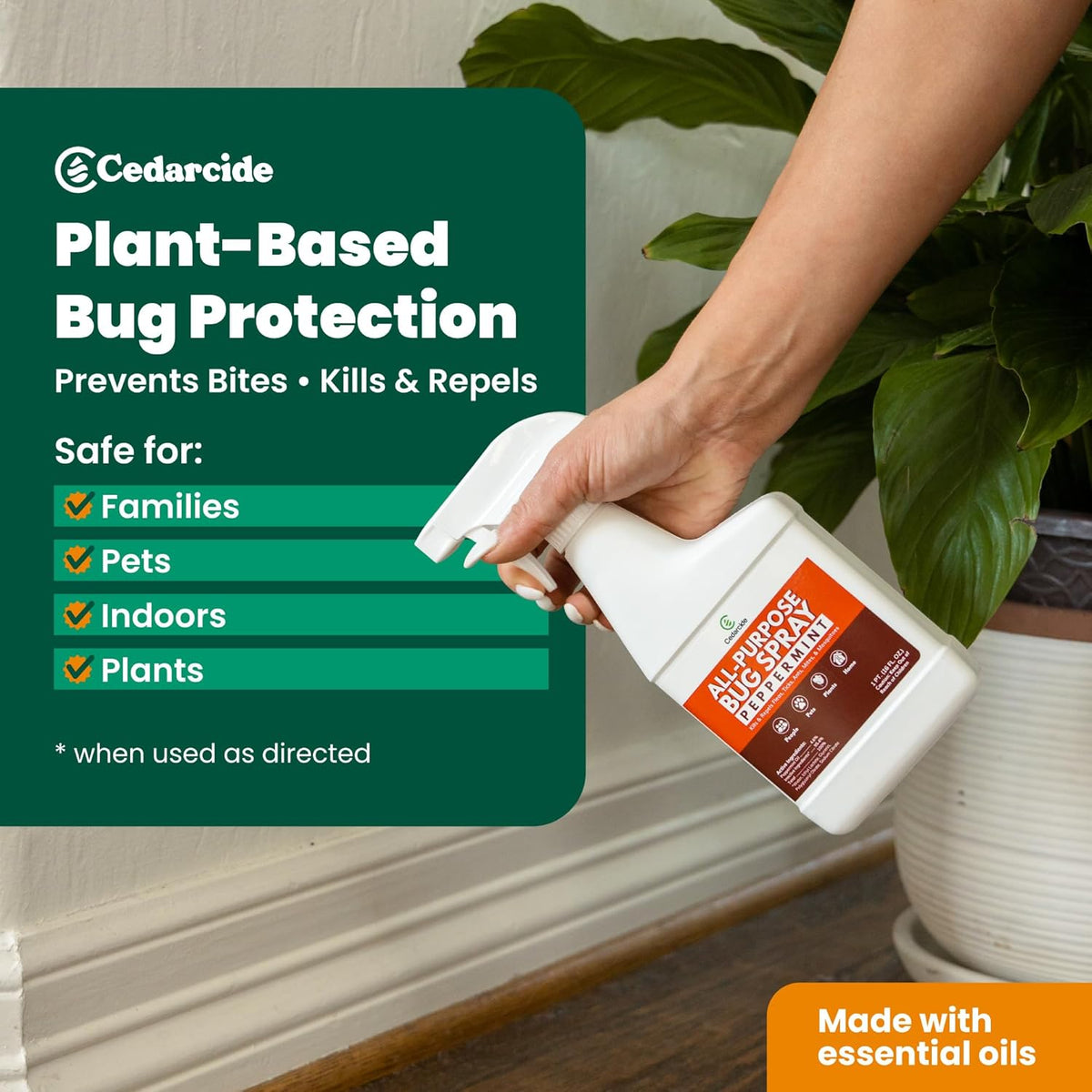 Cedarcide All-Purpose Bug Spray | Kill and Control Mosquitos, Fleas, Ticks, Ants | Made with