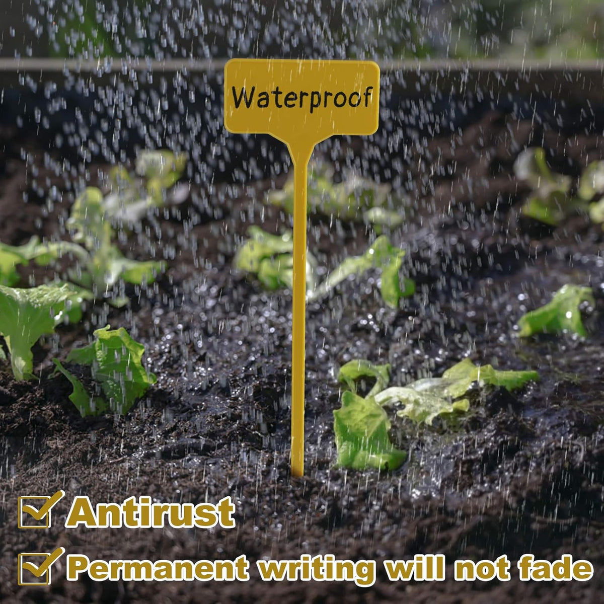 50 Pack Outdoor Tall Plant Labels, Large Waterproof Plastic Plant T-Type Tags, Durable Nursery