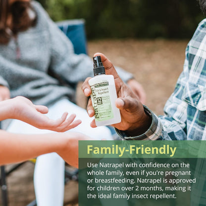 Natrapel Tick & Insect Repellent - Bug Spray with 20% Picaridin - Family Protection Against
